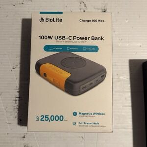 BioLite Charge 100 Max - 100W USB-C Powerbank/Portable Charger (25,000mAh) - NEW